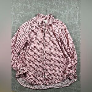 Grayson The Hero Red Button Down Collard Casual Long Sleeve Shirt Size 4